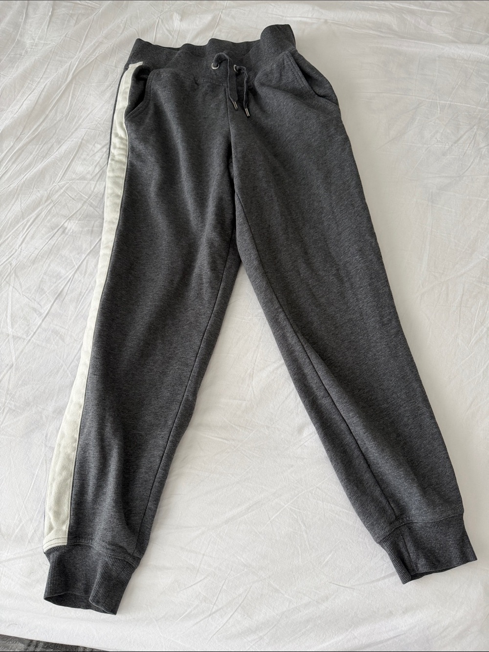 Lauren Ralph Lauren woman’s Dark Charcoal Joggers with White Side Stripe